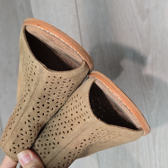 Toms Women Elba Seville Ankle Leather Ties Back open toe heels boots shoes 7 - Picture 4 of 12